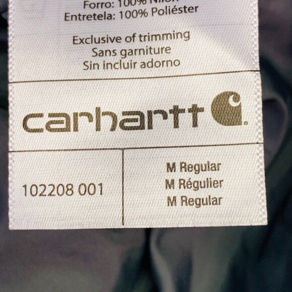 Carhartt Men's Gilliam Precision Iron Branded Full Zip Puffer Jacket Size M - Picture 10 of 13